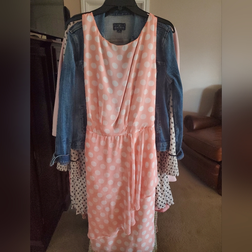 Alex Marie Pink Polka Dot Dress